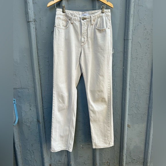 Good American 90’s Icon straight leg bone coloured, size 6/28 - Picture 3 of 13